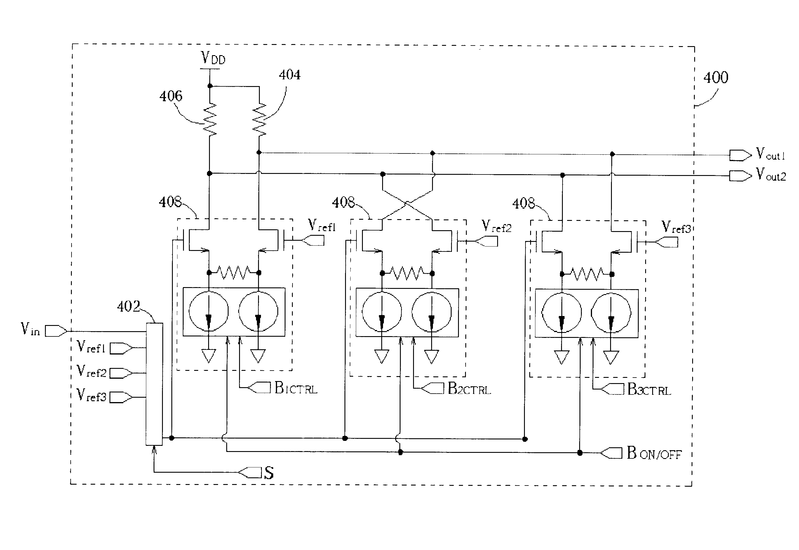 Folding analog to digital converter capable of calibration and method thereof