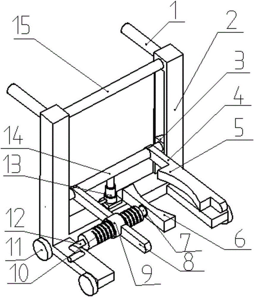 Indoor large flower pot carrying device