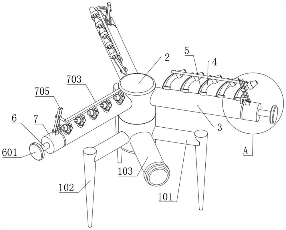 Garden water supply irrigation device for ecological resource circulation