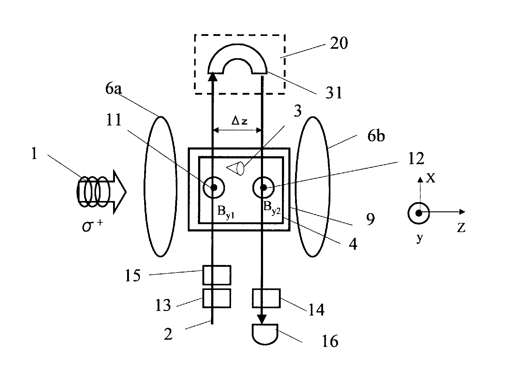 Atomic magnetometer and magnetic sensing method