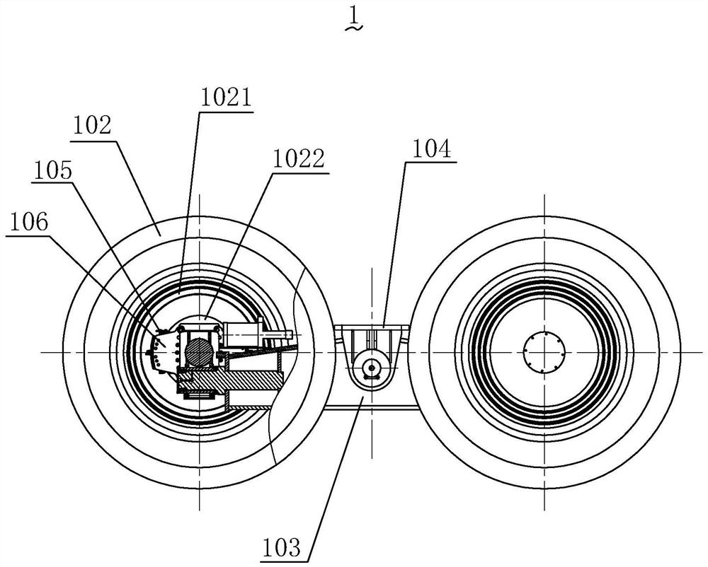 Disc type traveling and parking integrated brake axle and brake method thereof