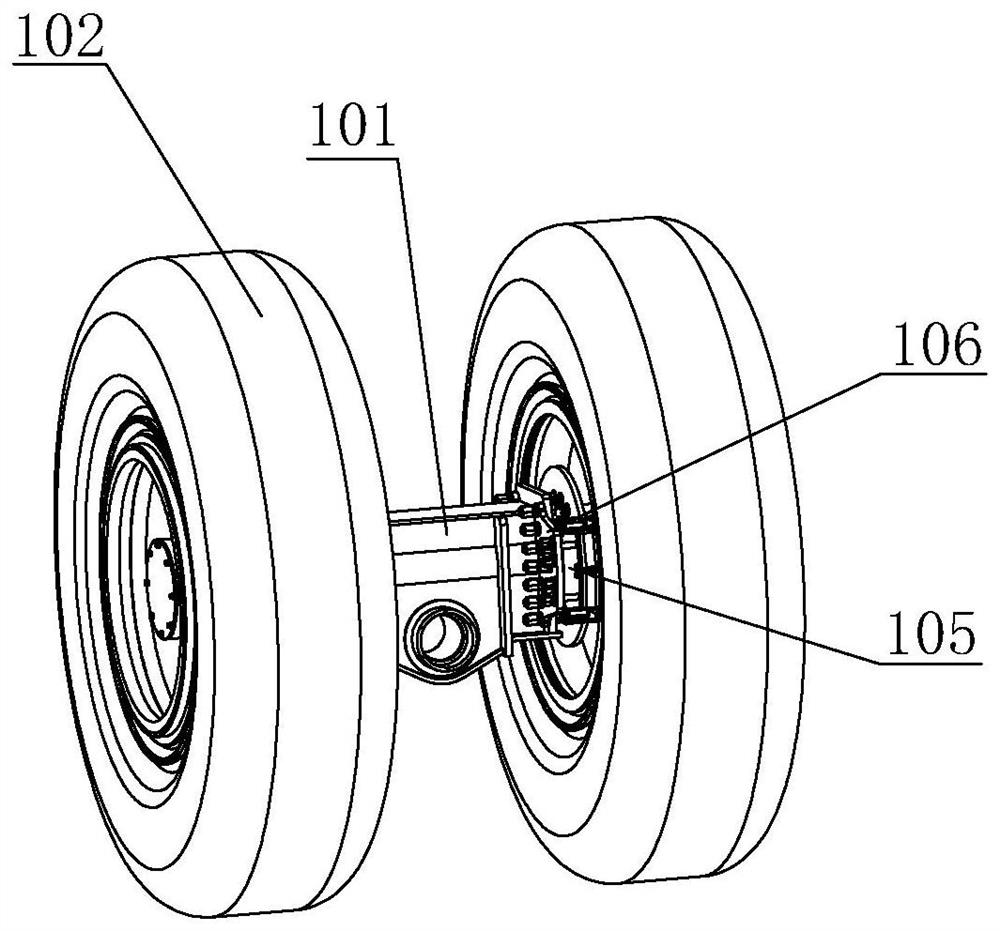 Disc type traveling and parking integrated brake axle and brake method thereof