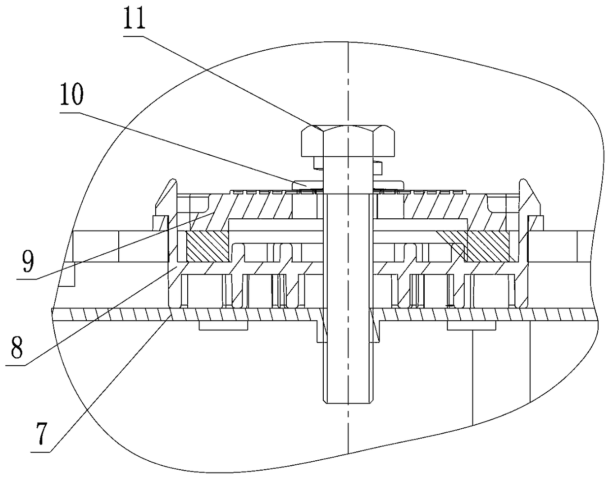 A distance fixed pad