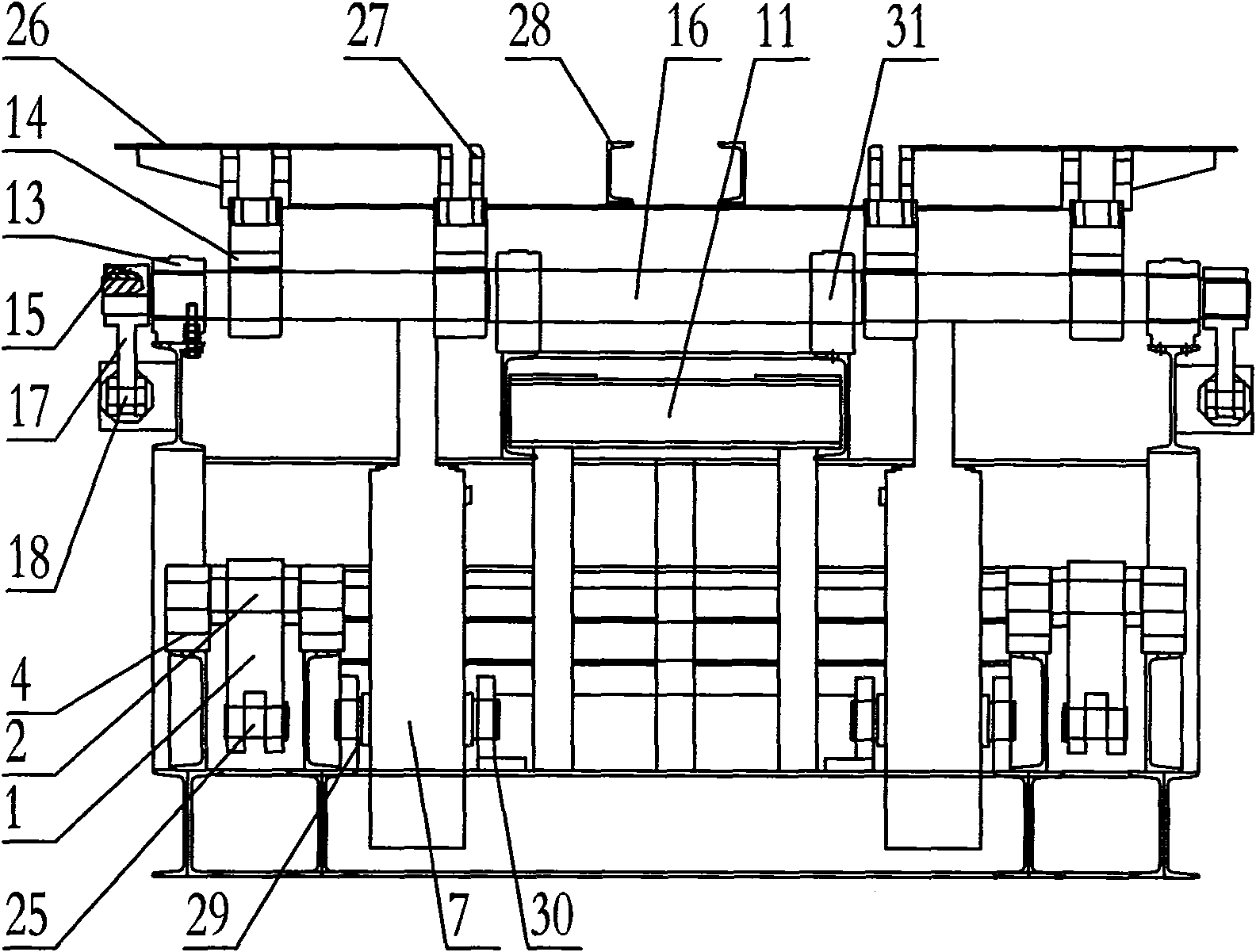 Cage supporting and accepting device and method of hoisting vessel