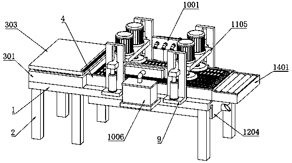 Multi-functional dust-raising-prevention vertical type stone edge grinding machine