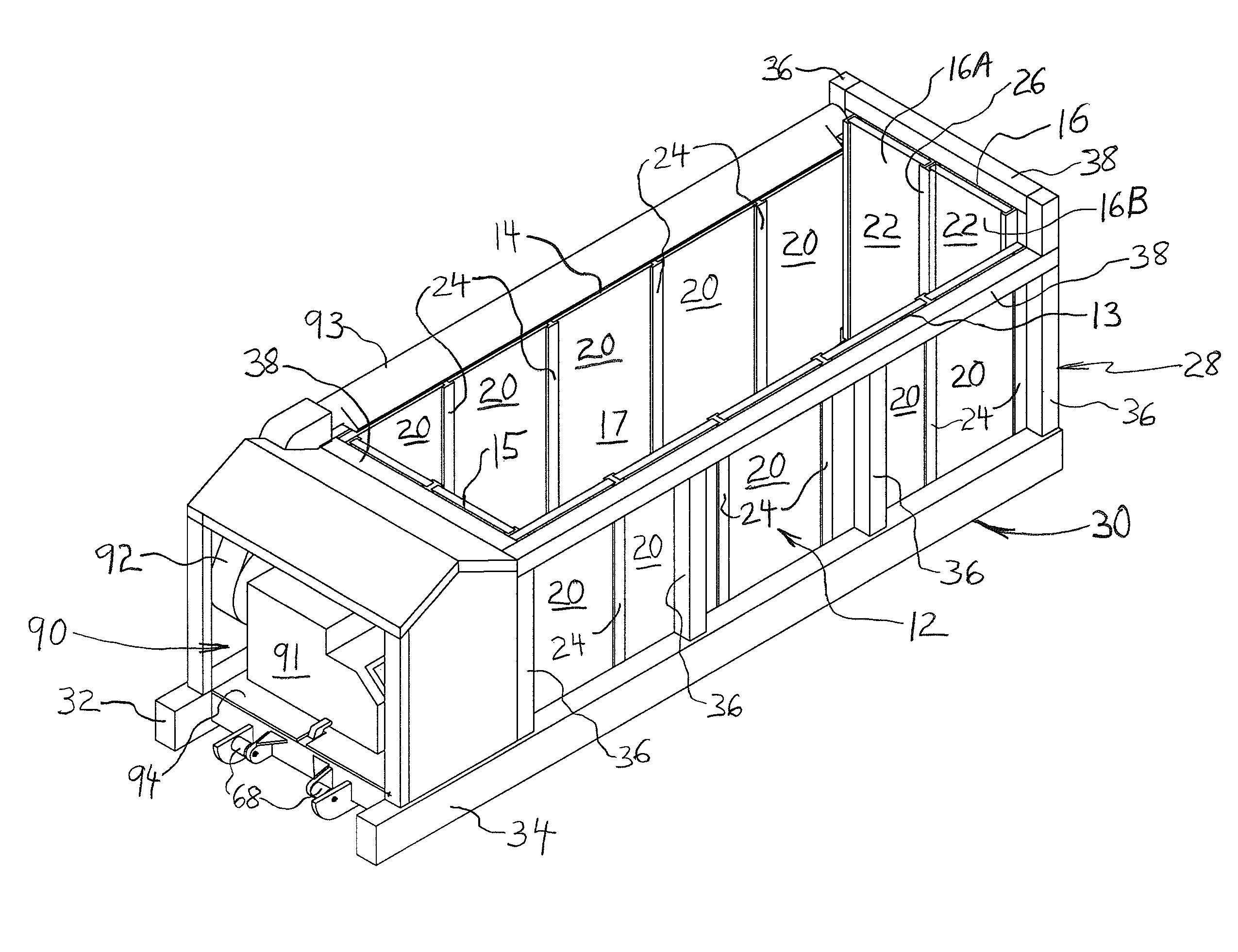 Roll-off firebox apparatus