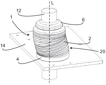 Sealing device with compensation capability for each direction of movement