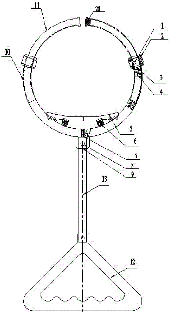 Anti-riot automatic steel ring for police