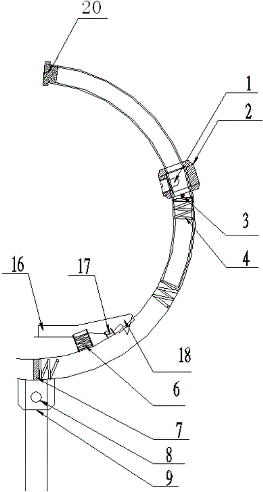 Anti-riot automatic steel ring for police