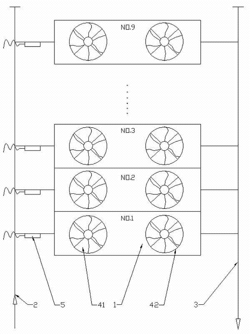 Compressor energy regulating and controlling method of modular cold/hot water unit