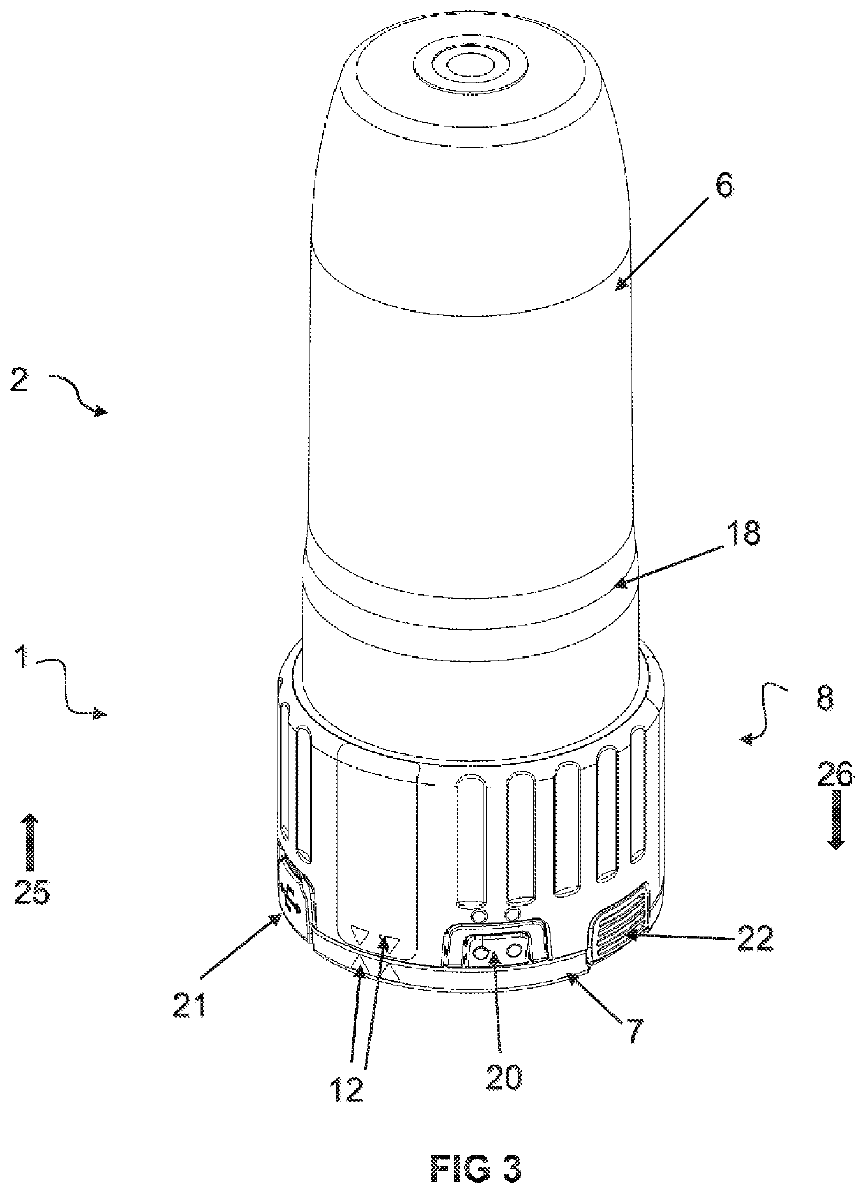 Compliance monitor for a dry powder medicament delivery device