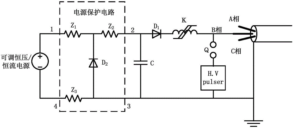 Resistance lowering device and method for a power cable high-resistance fault point