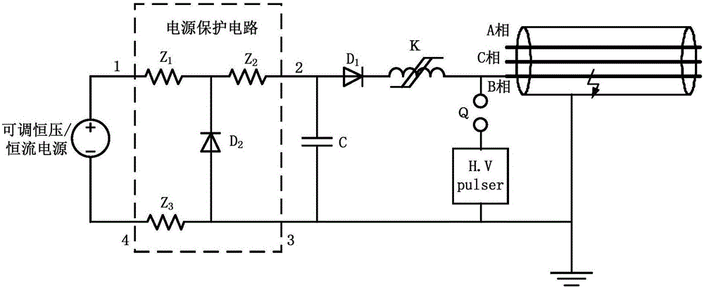 Resistance lowering device and method for a power cable high-resistance fault point