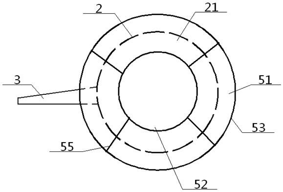 A centrifugal spinning nozzle for spinning sheath-core structure fibers