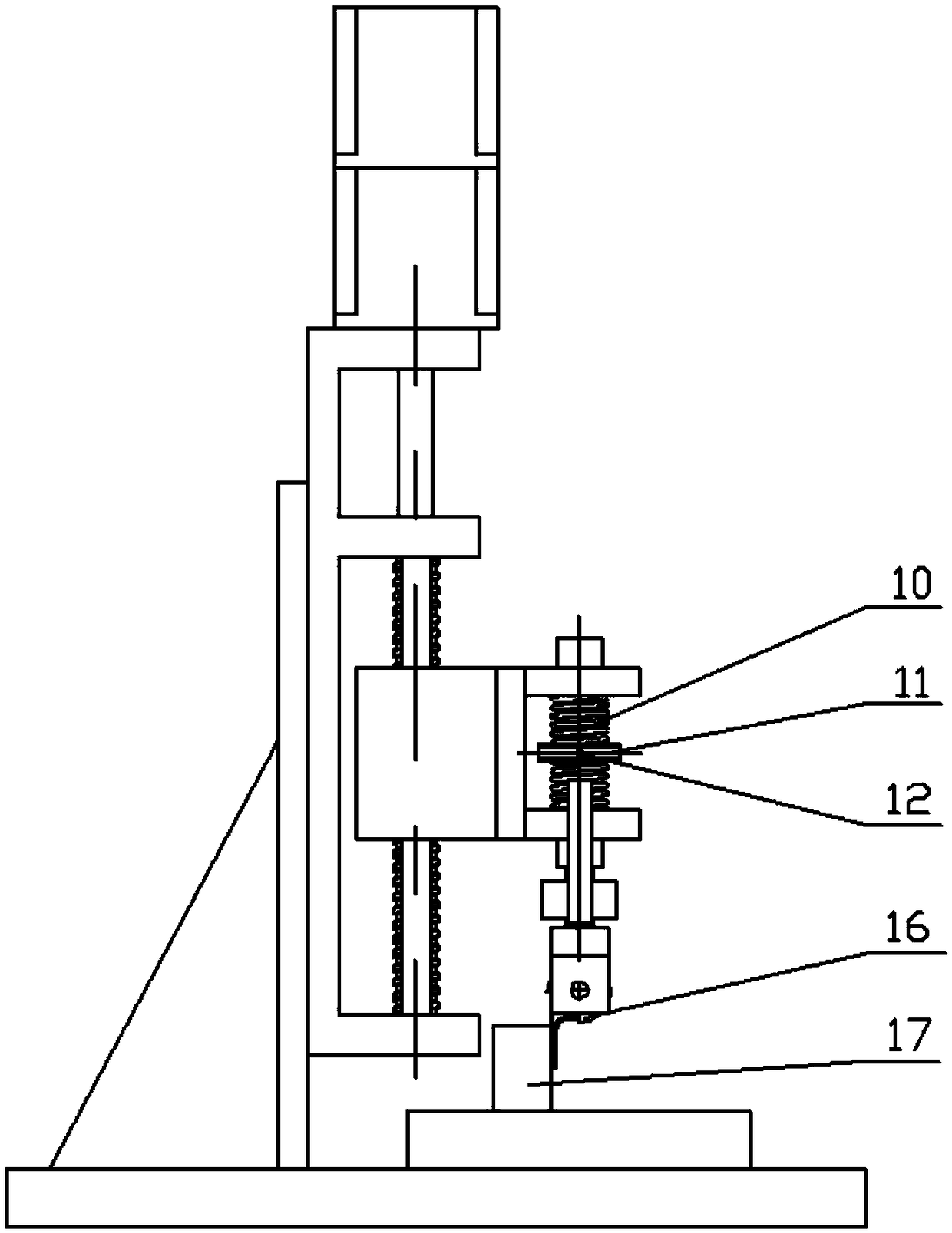 Device for automatically calibrating clamp rigidity and application method thereof