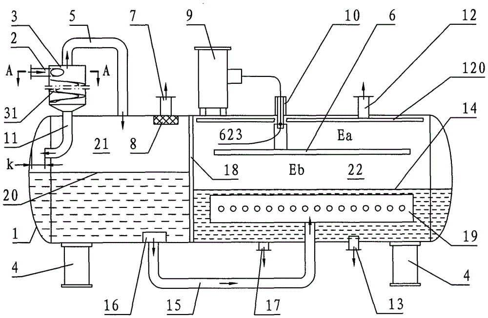 A three-phase separator