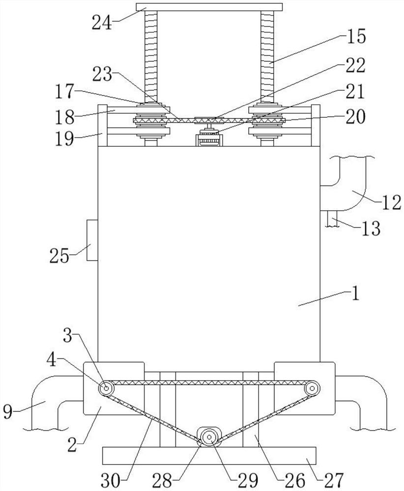 Sludge and garbage separation treatment device