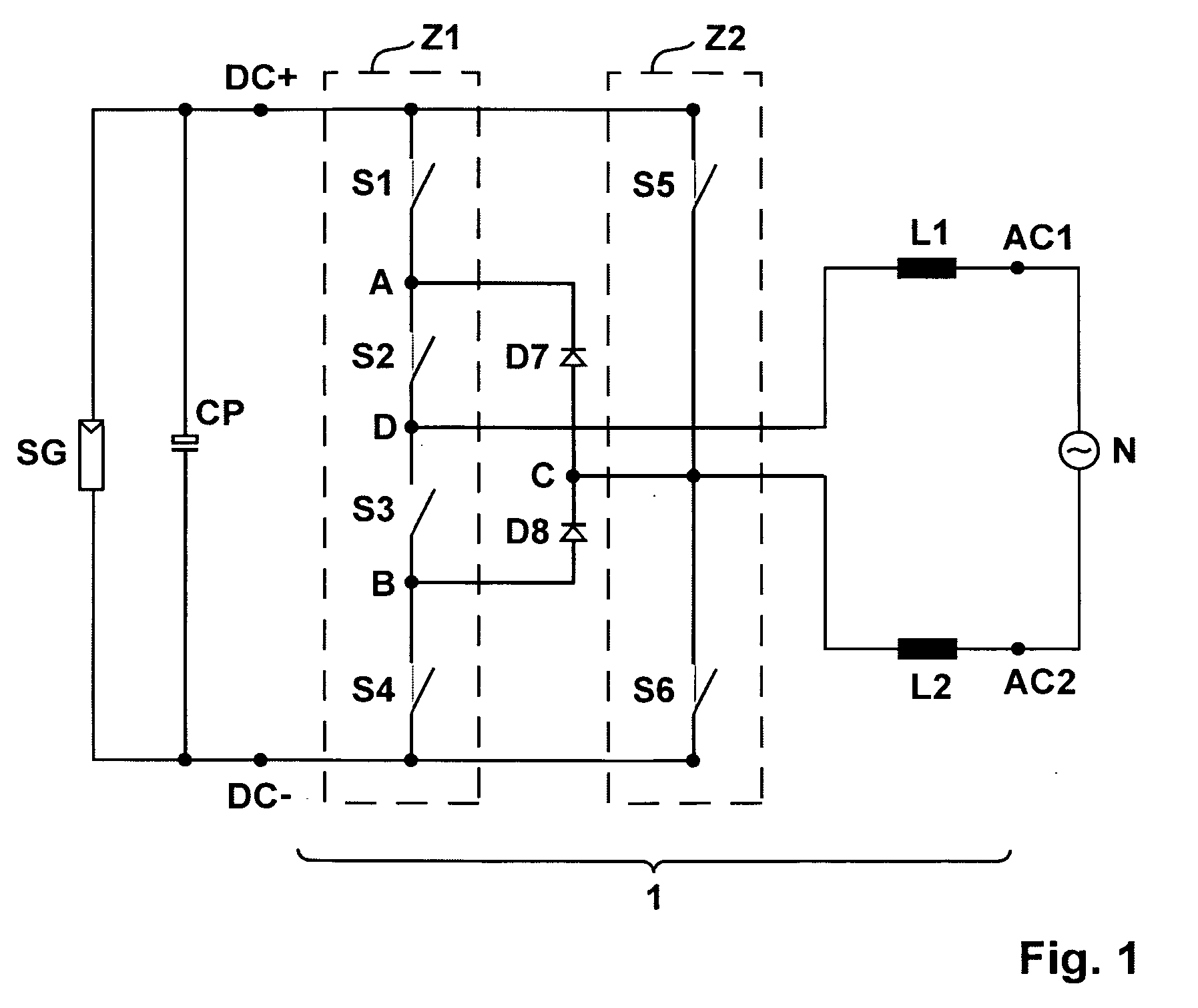 Inverter, more specifically for photovoltaic plants