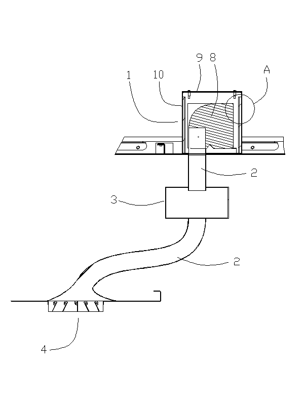 Low-noise elevator car internal ventilation and air deflecting system