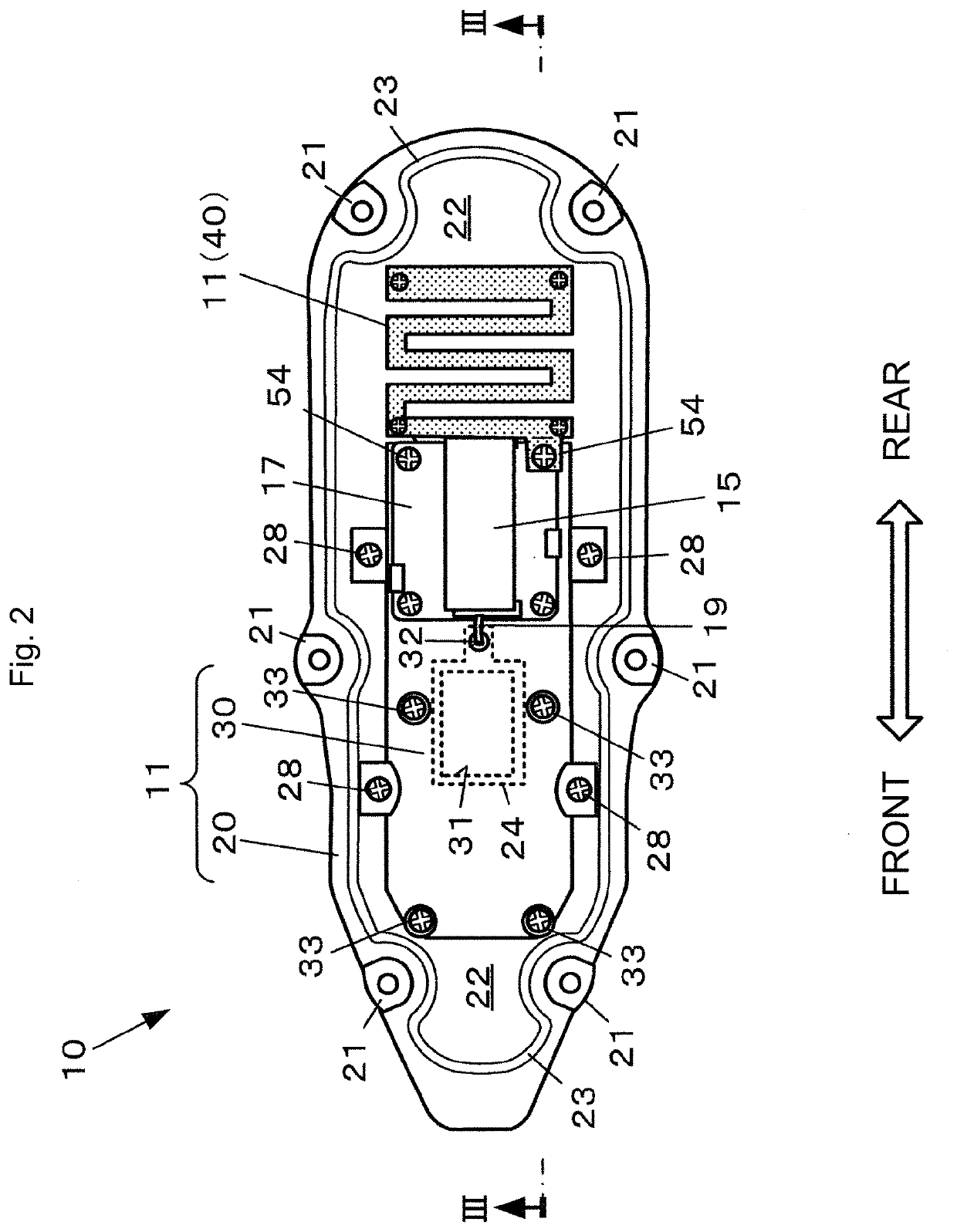 Antenna device for vehicle