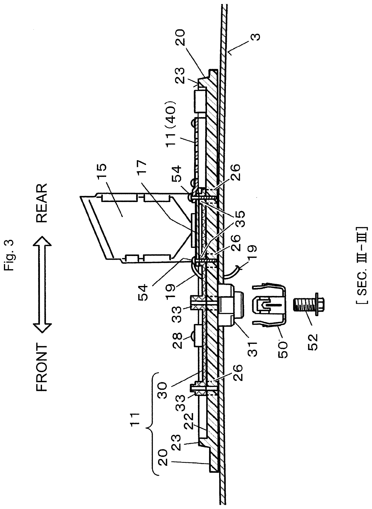 Antenna device for vehicle