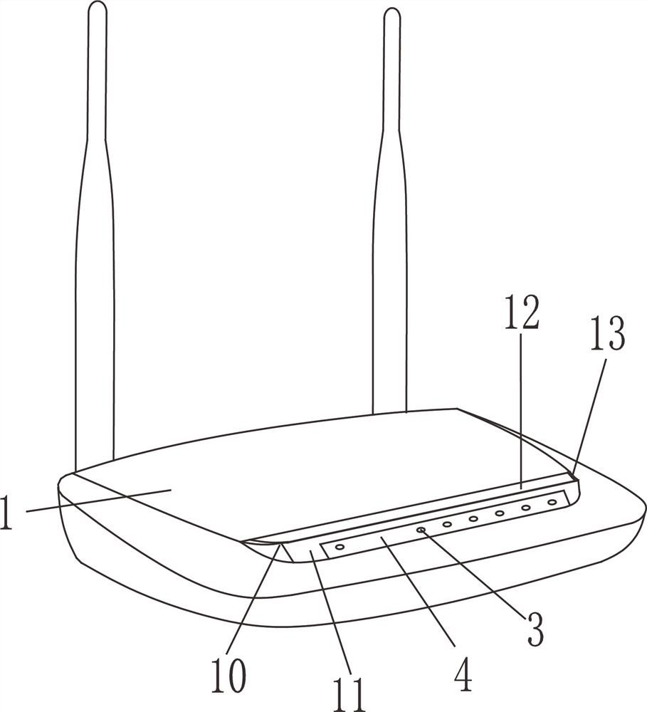 A router with indicator light automatically shutting down