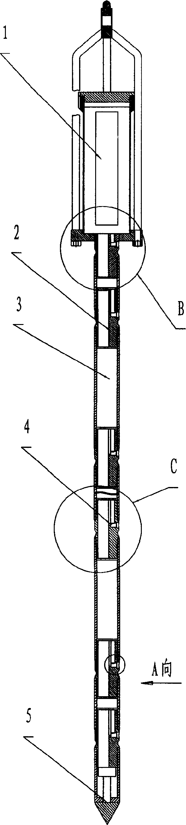 Multifunctional multi-channel detection rod for monitoring pore water pressure of seabed soil