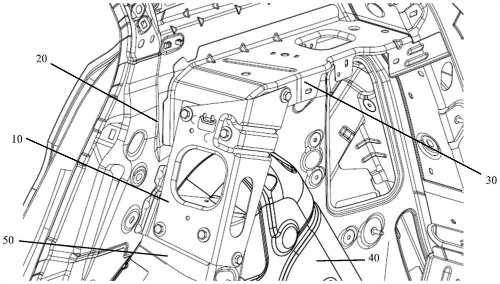 Vehicle rear side wall assembly, mounting method thereof and vehicle