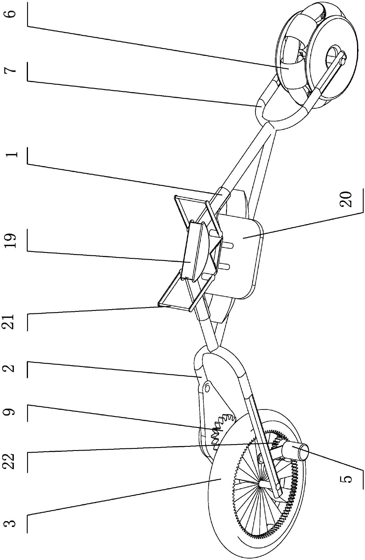 Omnidirectional-wheel-steered handlebar-free self-balancing bicycle