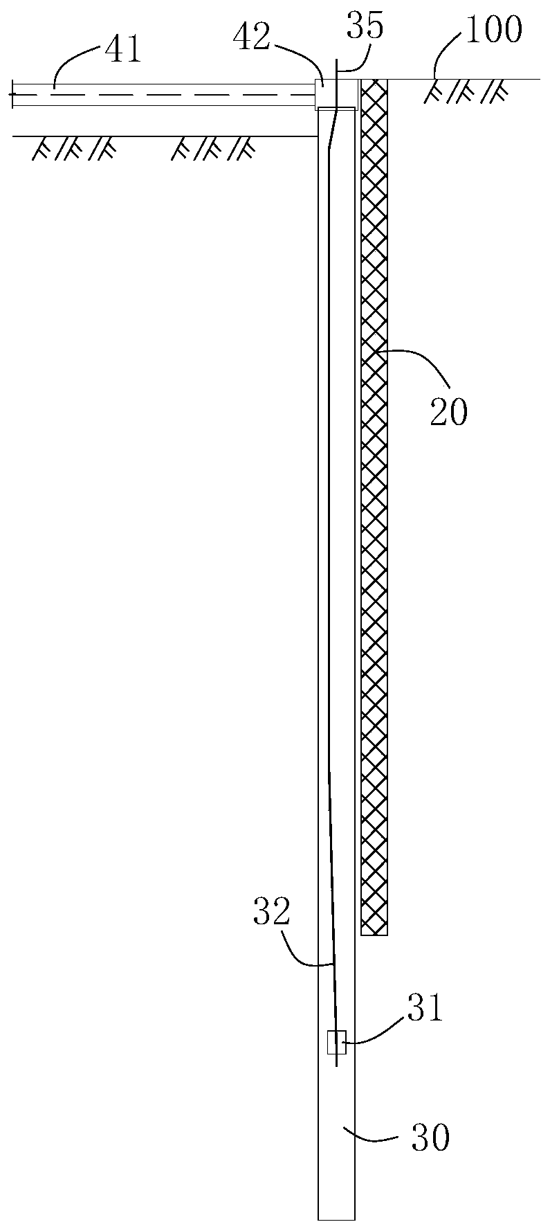 Construction method of underground prestressed supporting structure