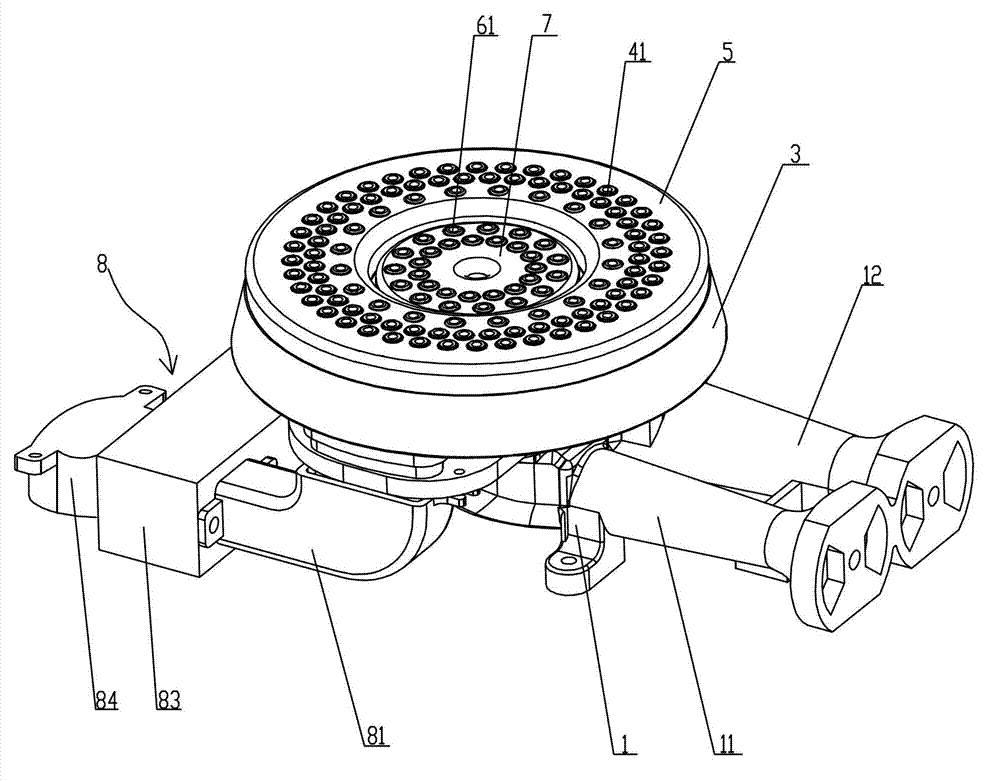 Blast type combustor