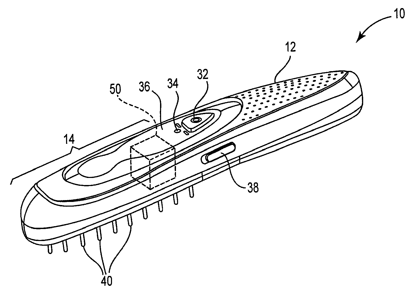 Hairbrush providing multiple hair growth stimulating therapies