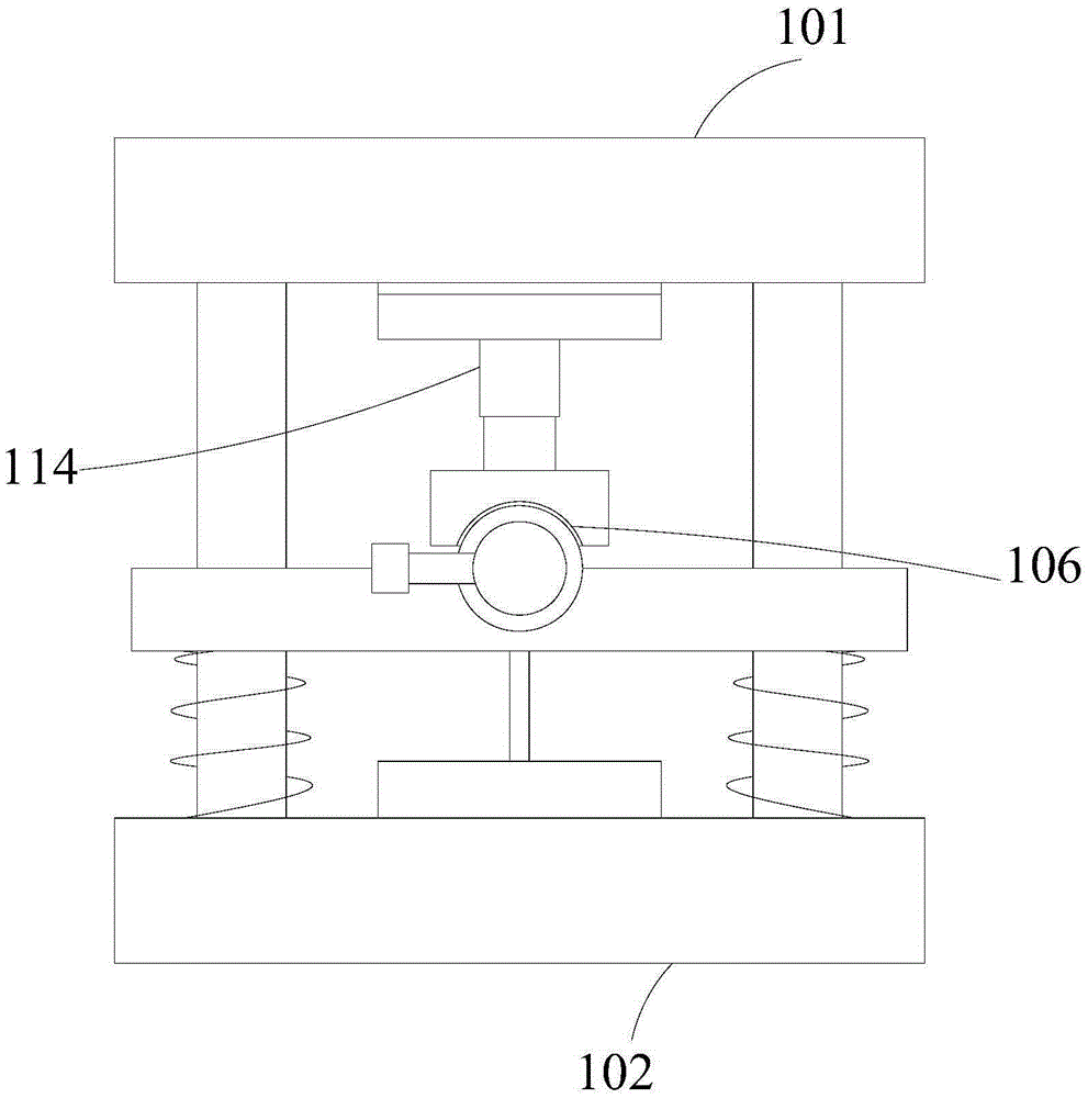 Piercing die for piercing in sidewall of round tube