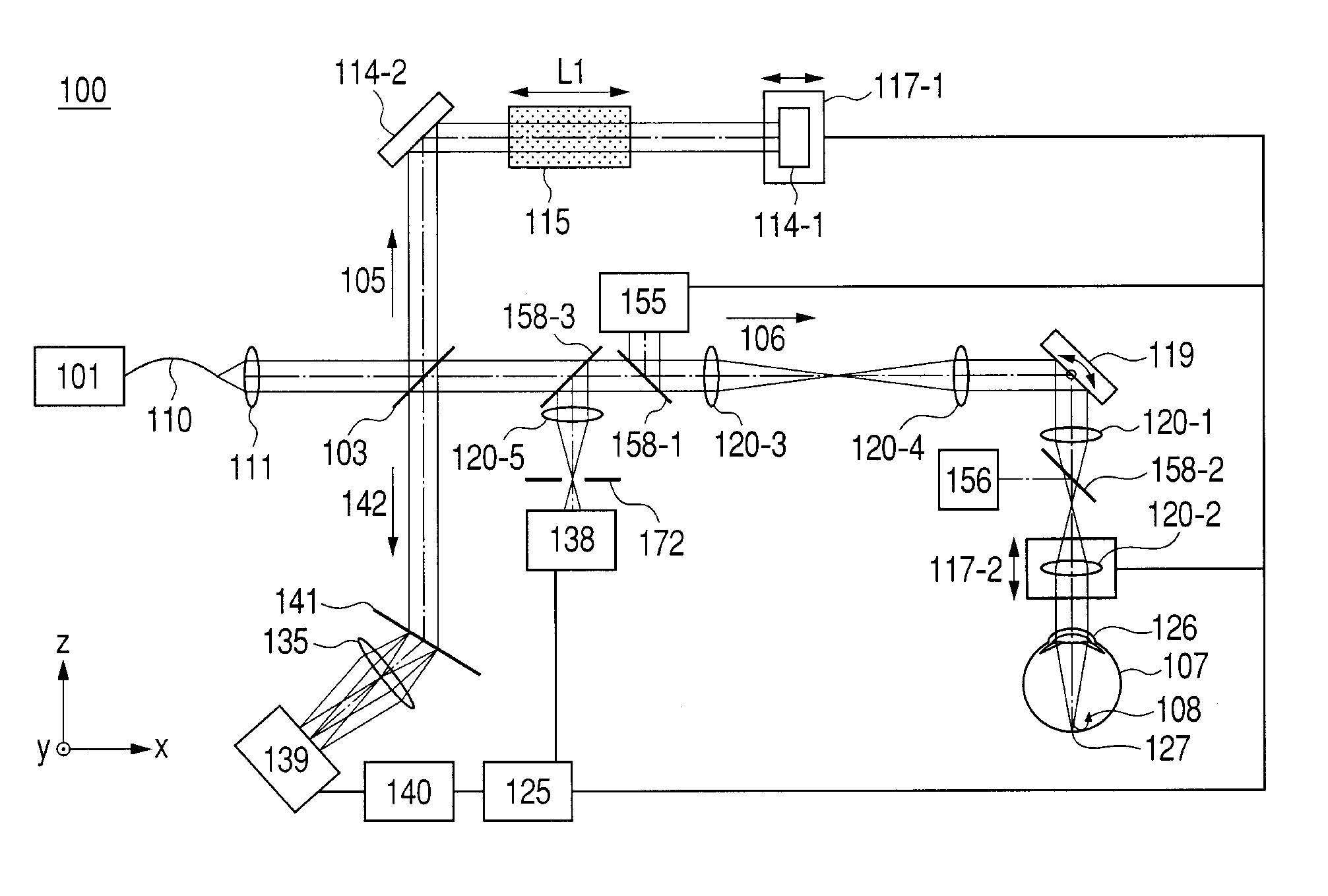 Optical imaging apparatus and method for imaging an optical image