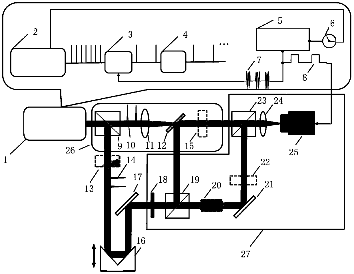 Instantaneous two-dimensional photoacoustic wave measuring method based on femtosecond single-pulse interference