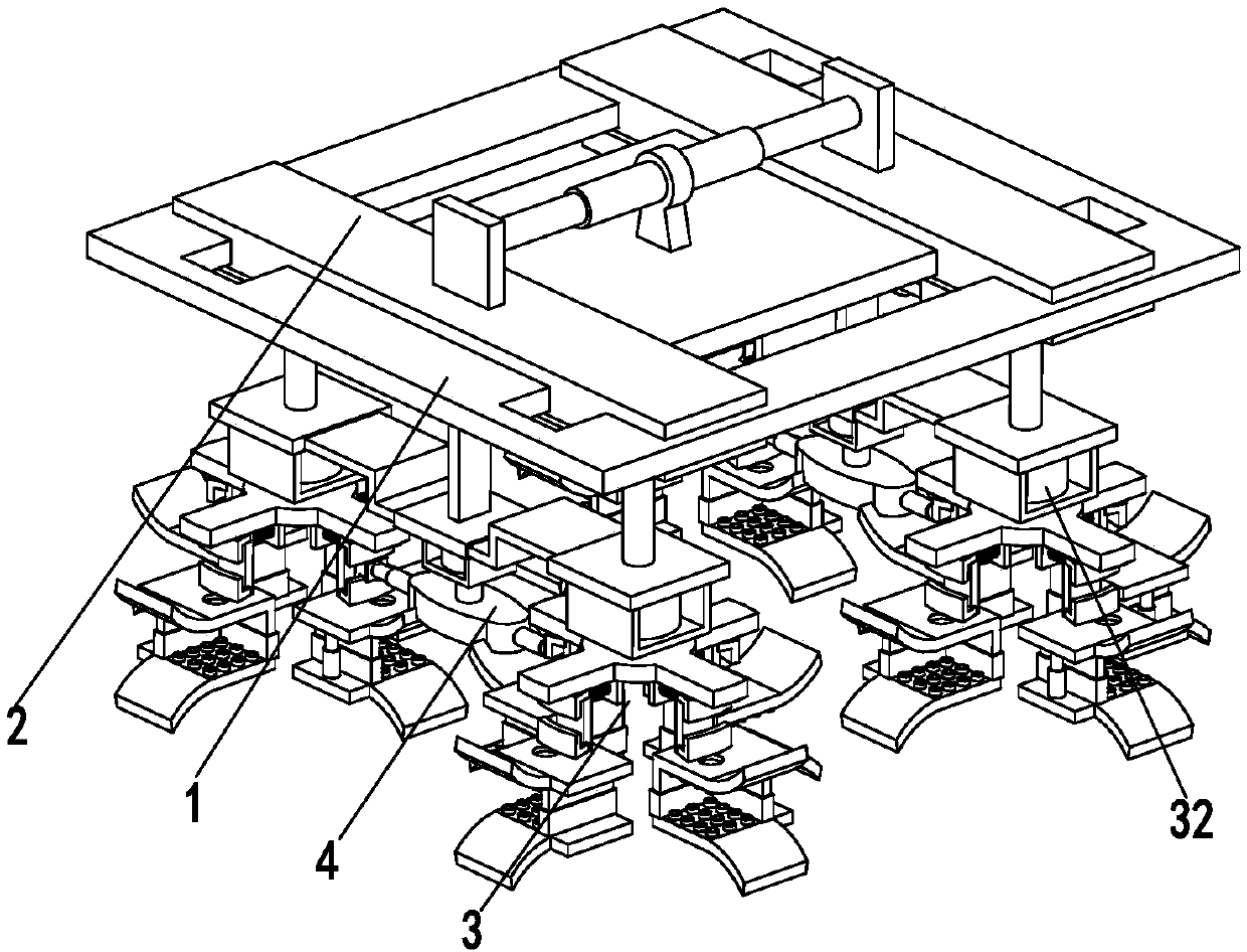 Automatic foam packaging device for liquid crystal display television