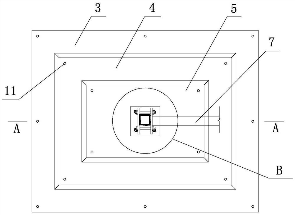 An independent foundation under a prefabricated steel concrete column