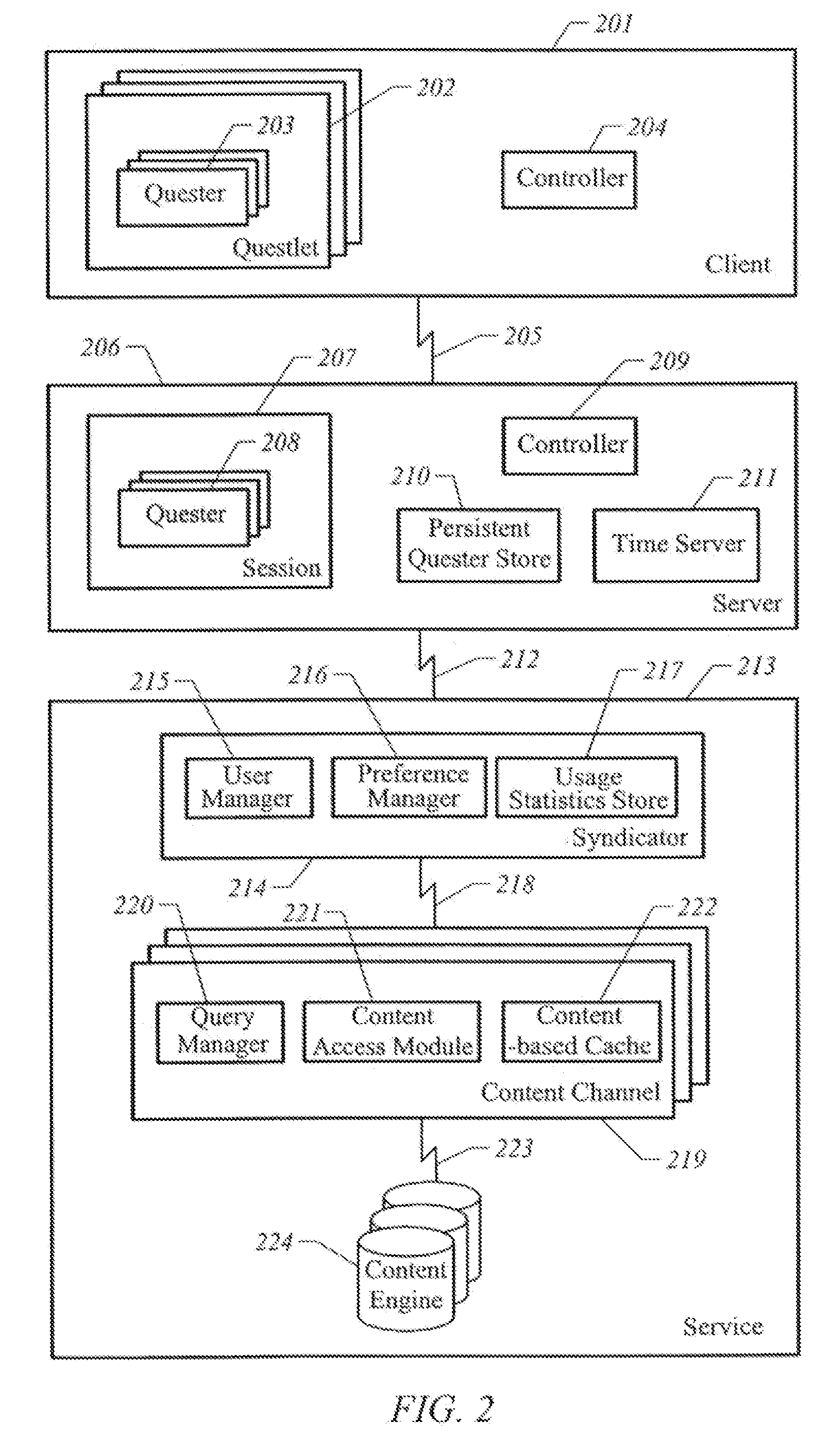 System and method for asynchronous client server session communication