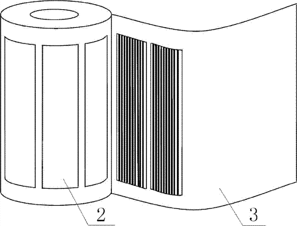 Anti-theft label and label roll for roll machine