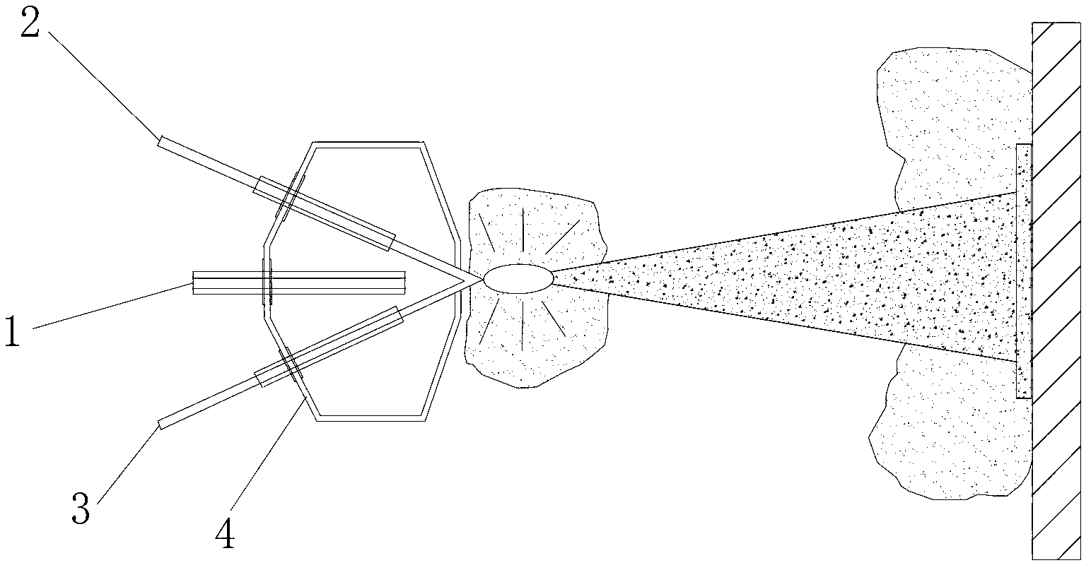 Supersonic-speed electric arc spraying gun