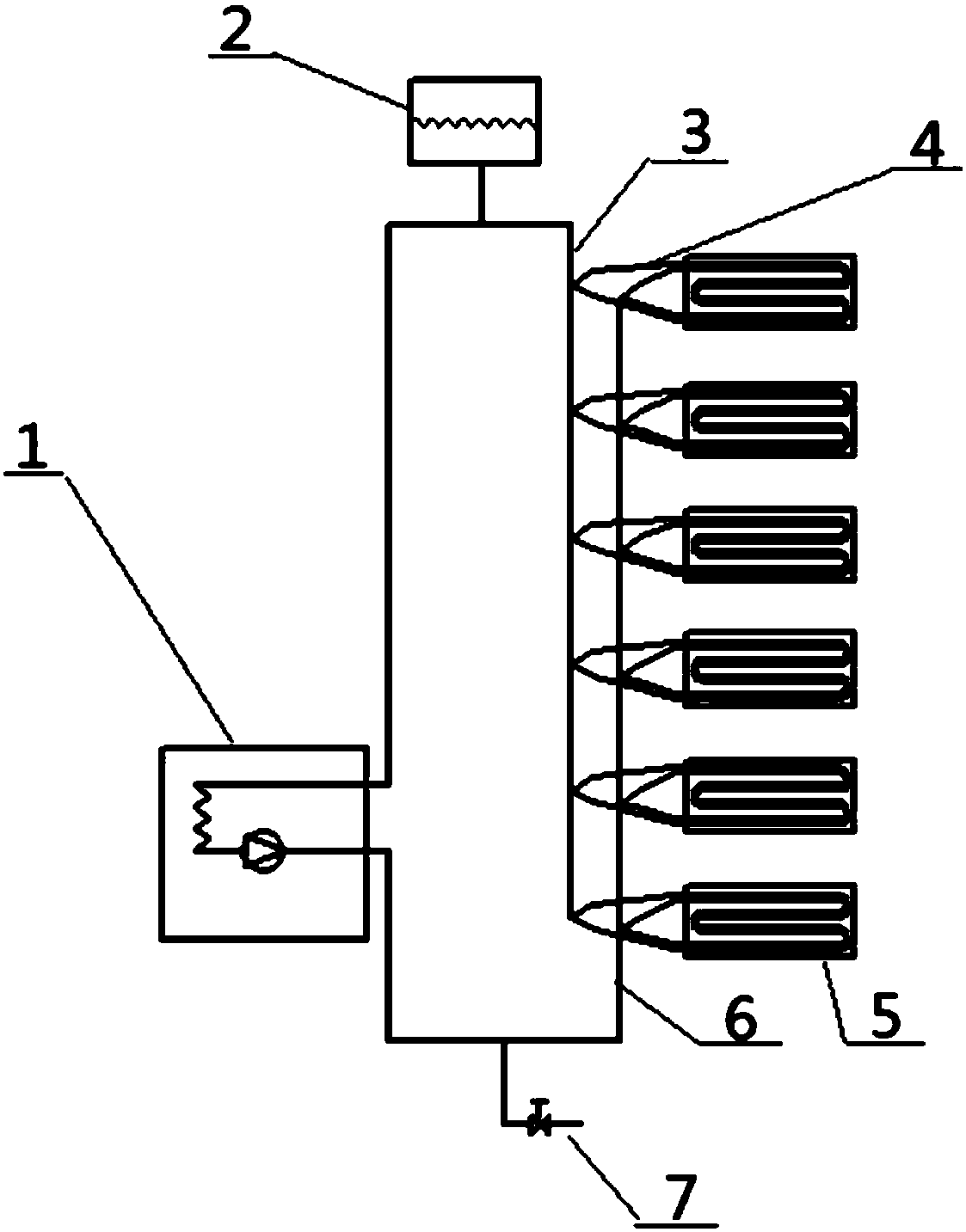 Lithium ion capacitor water-cooling circulation system and control method thereof