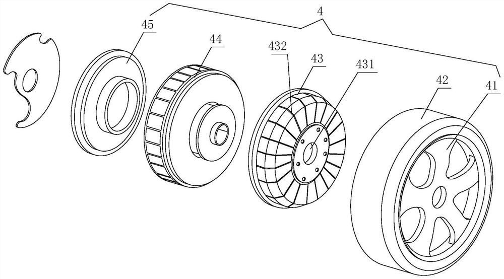 Wheel hub motor of rail chassis vehicle