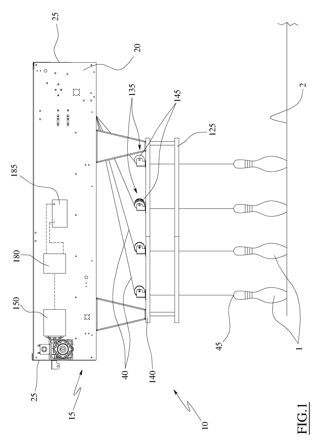 Bowling pin setting device