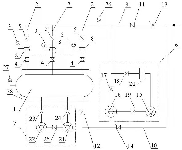 Capacitive vacuum gauge stability test auxiliary device and test method