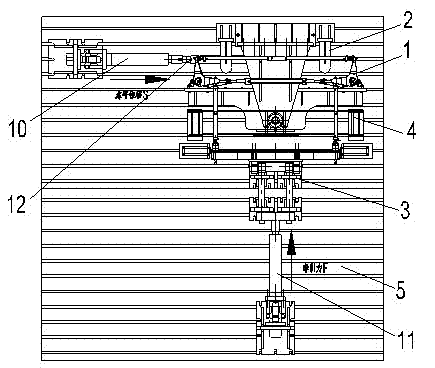 Fatigue testing device and fatigue testing method for traction connecting rod system of single-rail cart