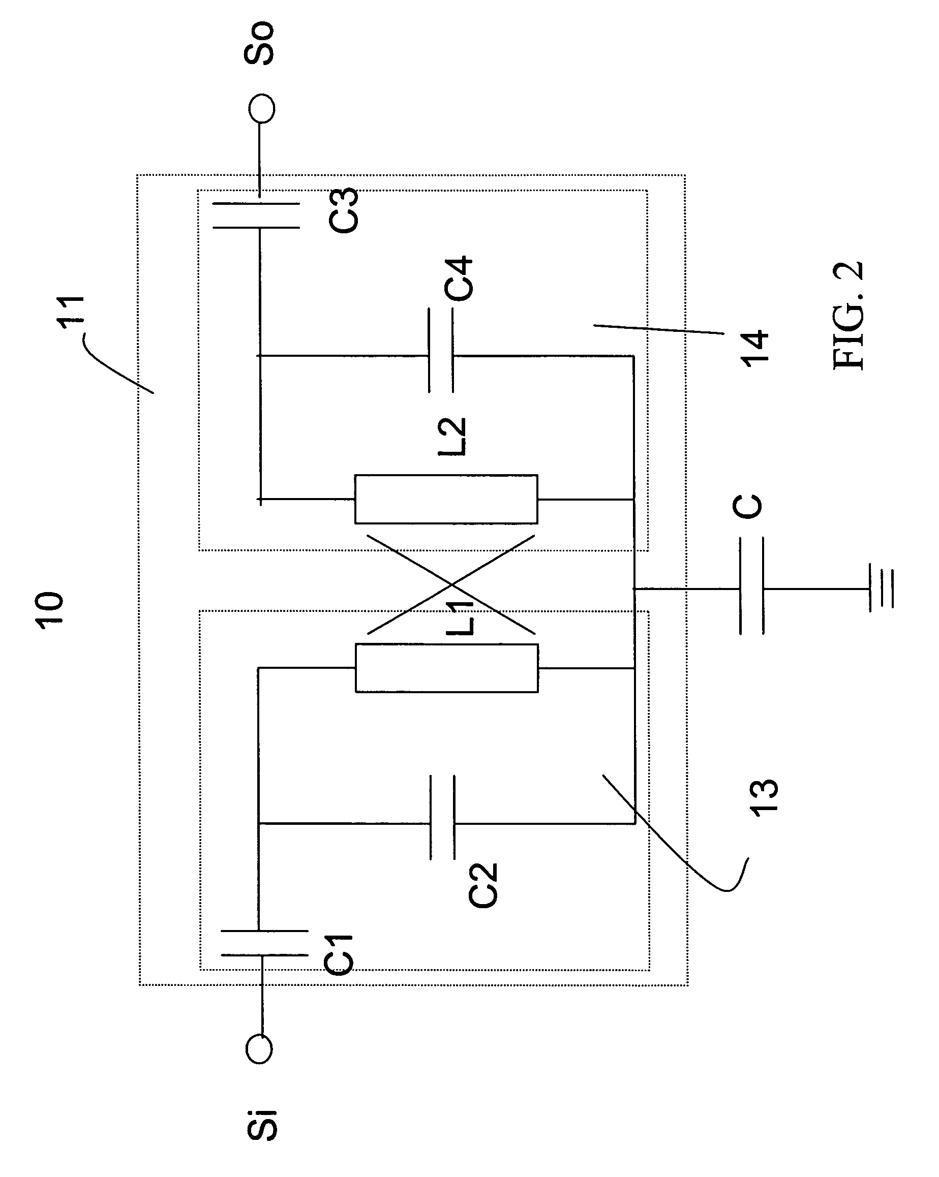 Second order bandpass filter