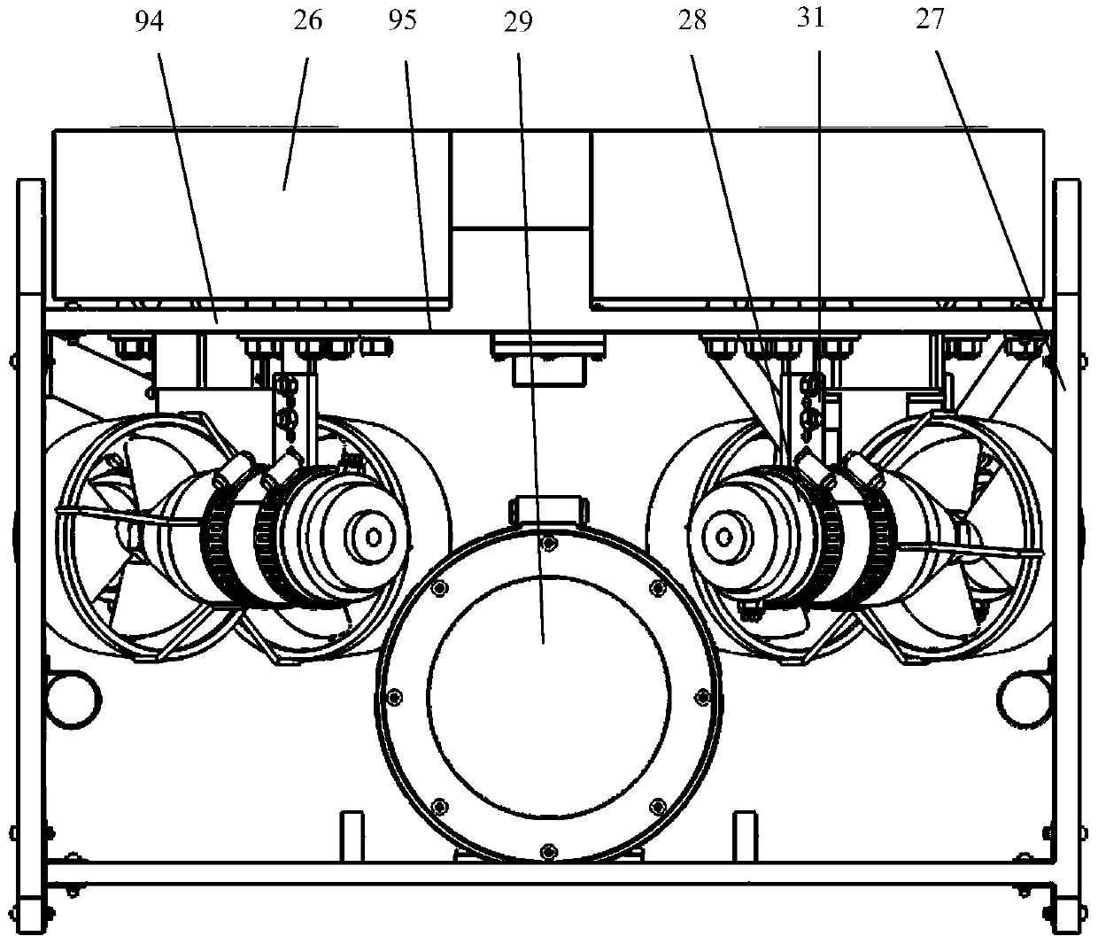 Submarine pipeline detection type underwater robot