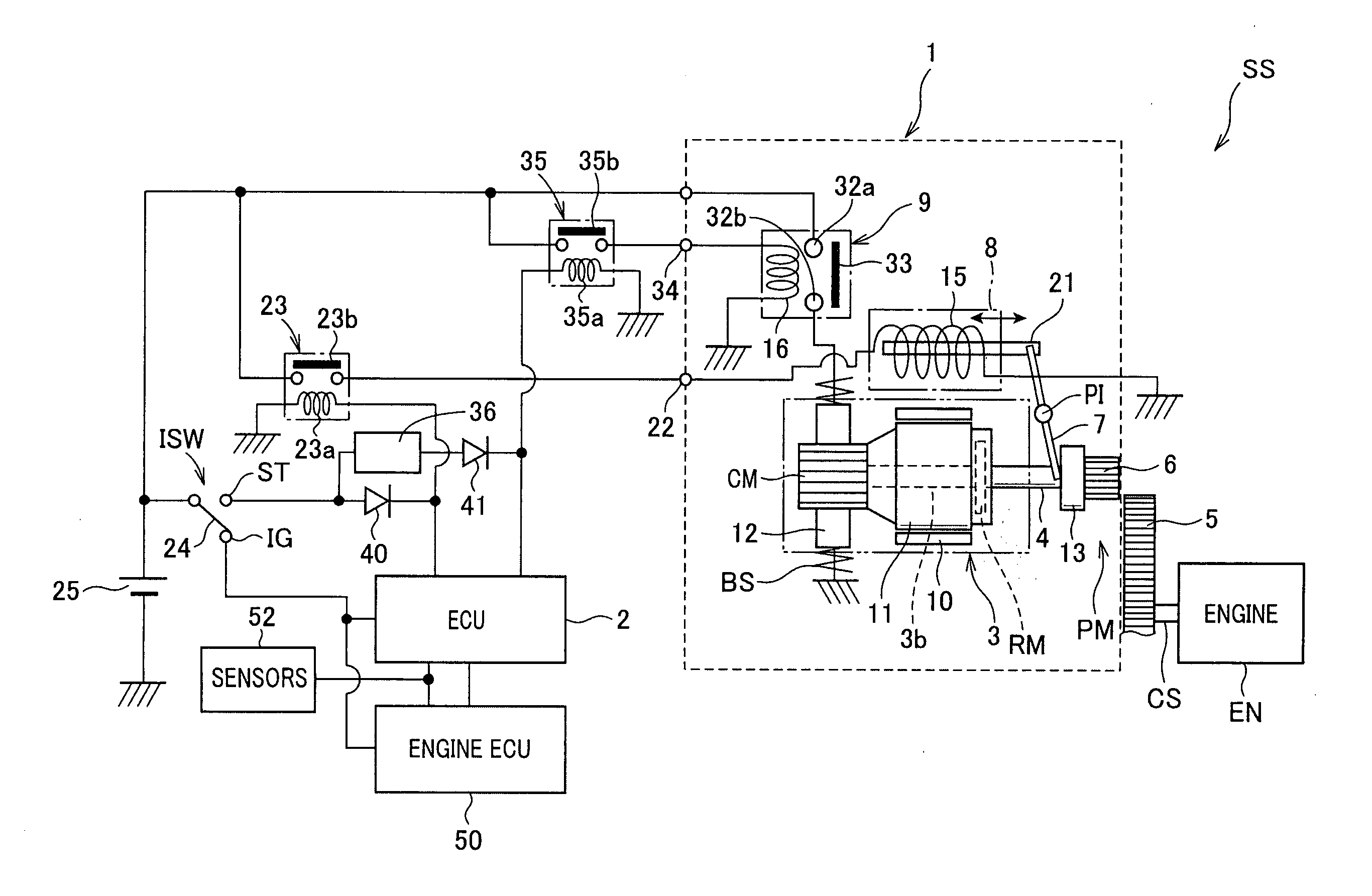 System for starting internal combustion engine