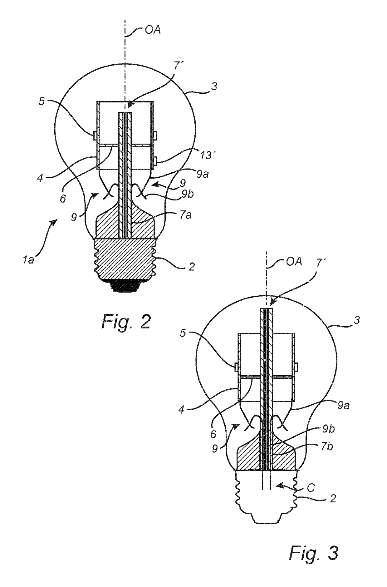 Lighting device having a wireless communication antenna