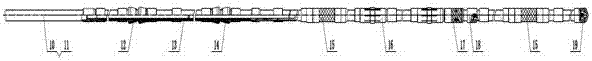 Open-hole horizontal well bottom reverse packing multi-layer sand control tubular column and method